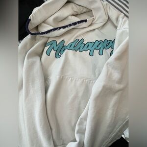 Madhappy White Sweater with Blue Logo